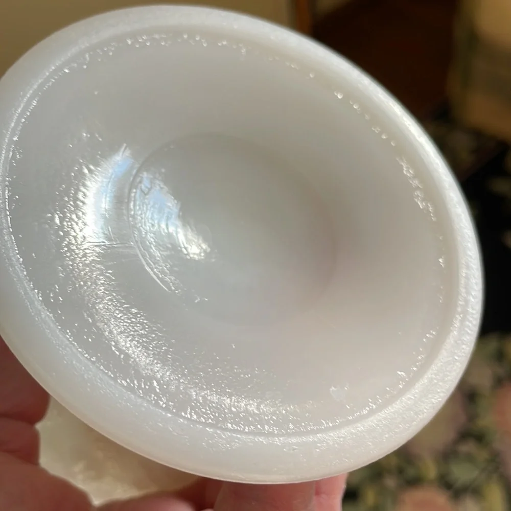 Anchor Hocking Milk Glass Pedestal Vase Vintage